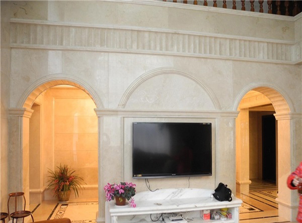 cream marfil beige marble interior cladding